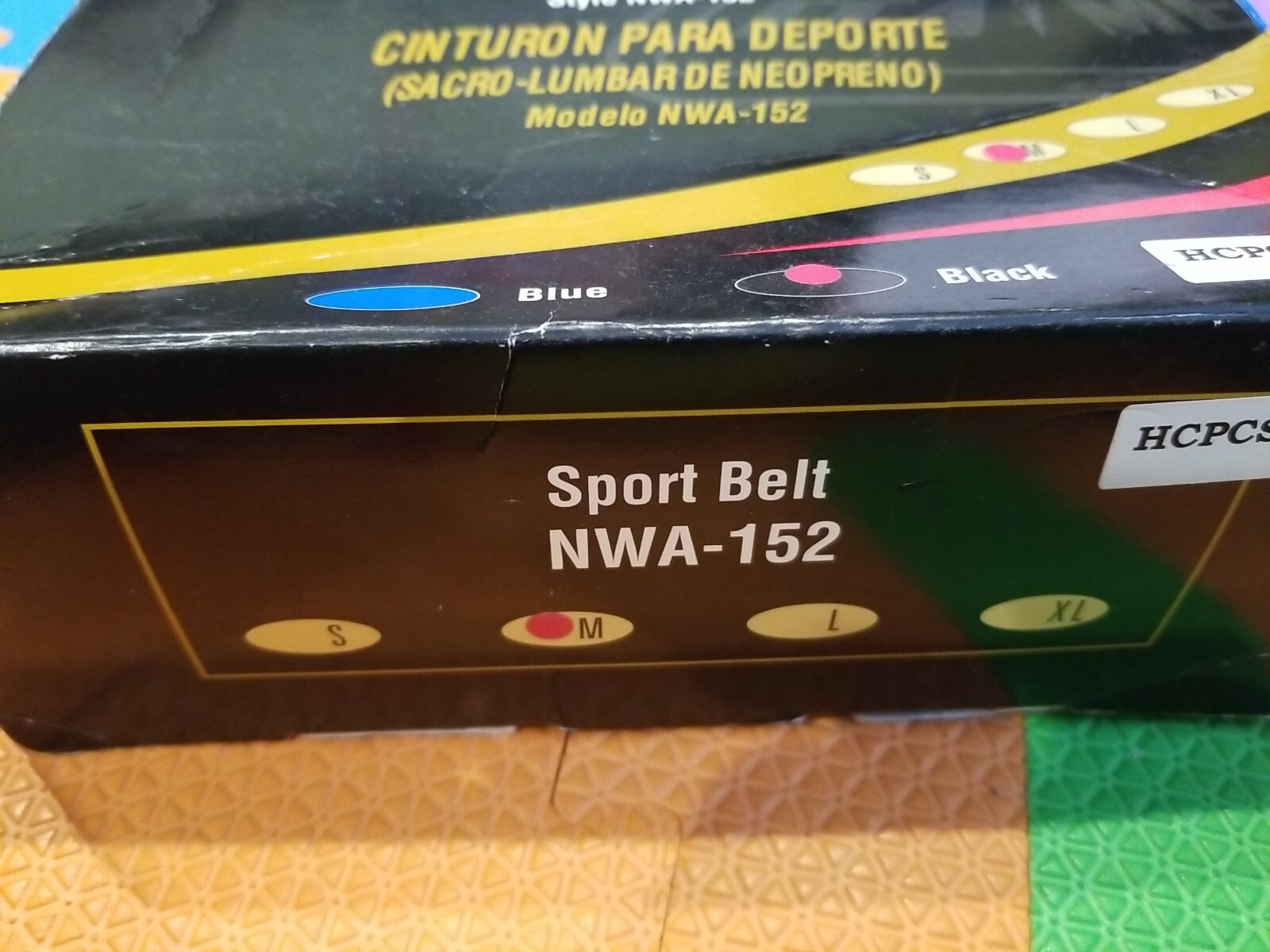 MAXAR SPORTS-MEDICAL SUPPORTS SPORT BELT NEOPRENE LUMBO-SACRAL SUPPORT SIZE M