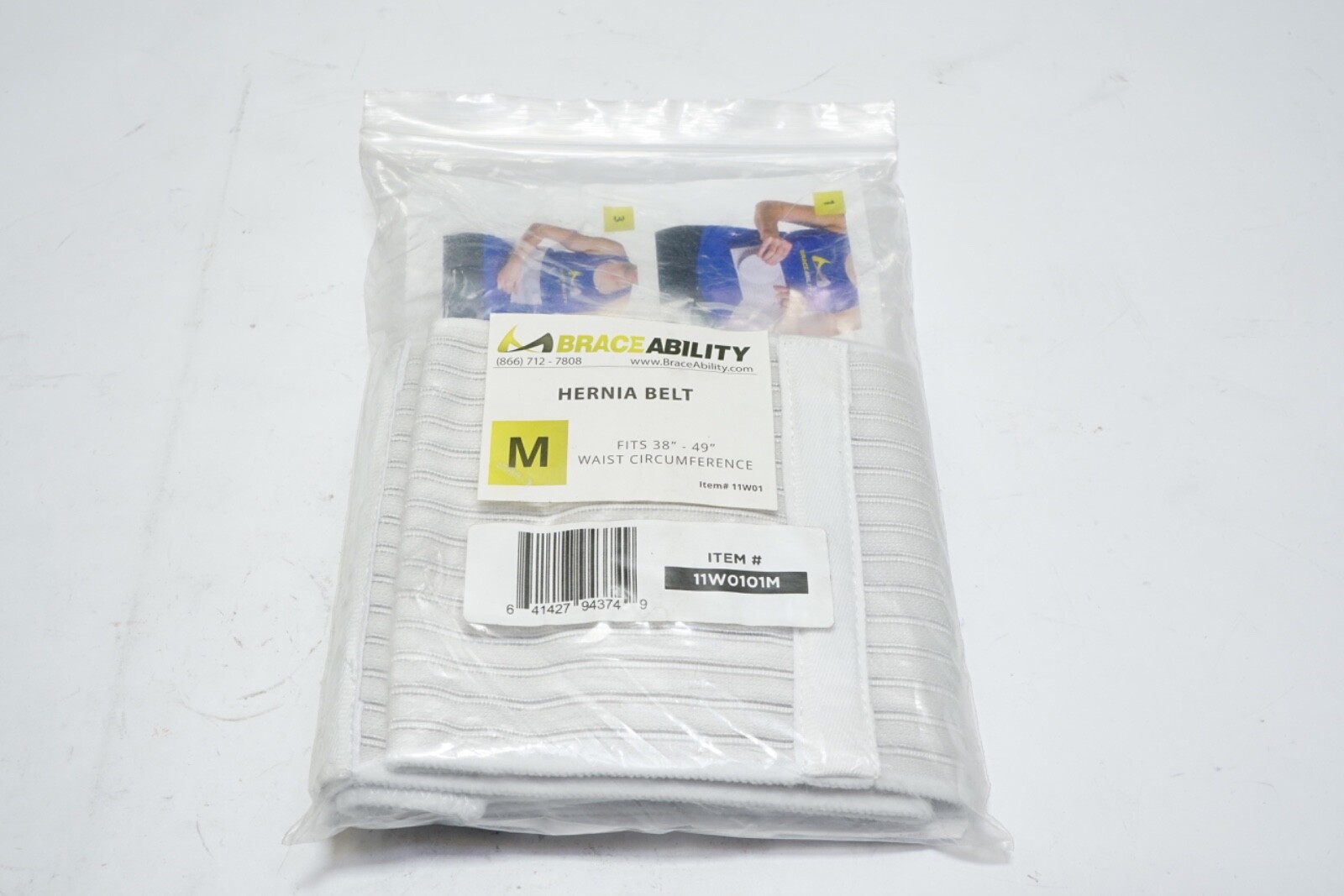 BraceAbility Hernia Belt for Men & Women Stomach Truss Binder Size: M Ships FREE