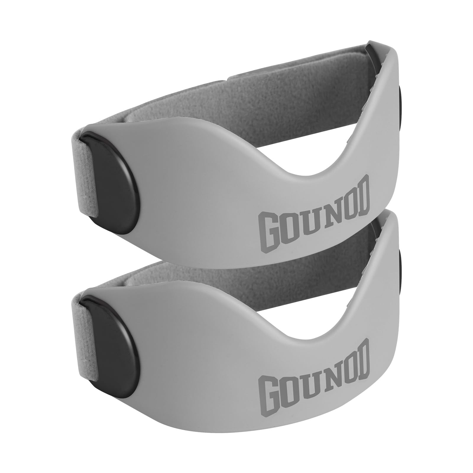 GOUNOD Silicone Patellar Tendon Support Strap 2 Pack,Knee One Size, Gris
