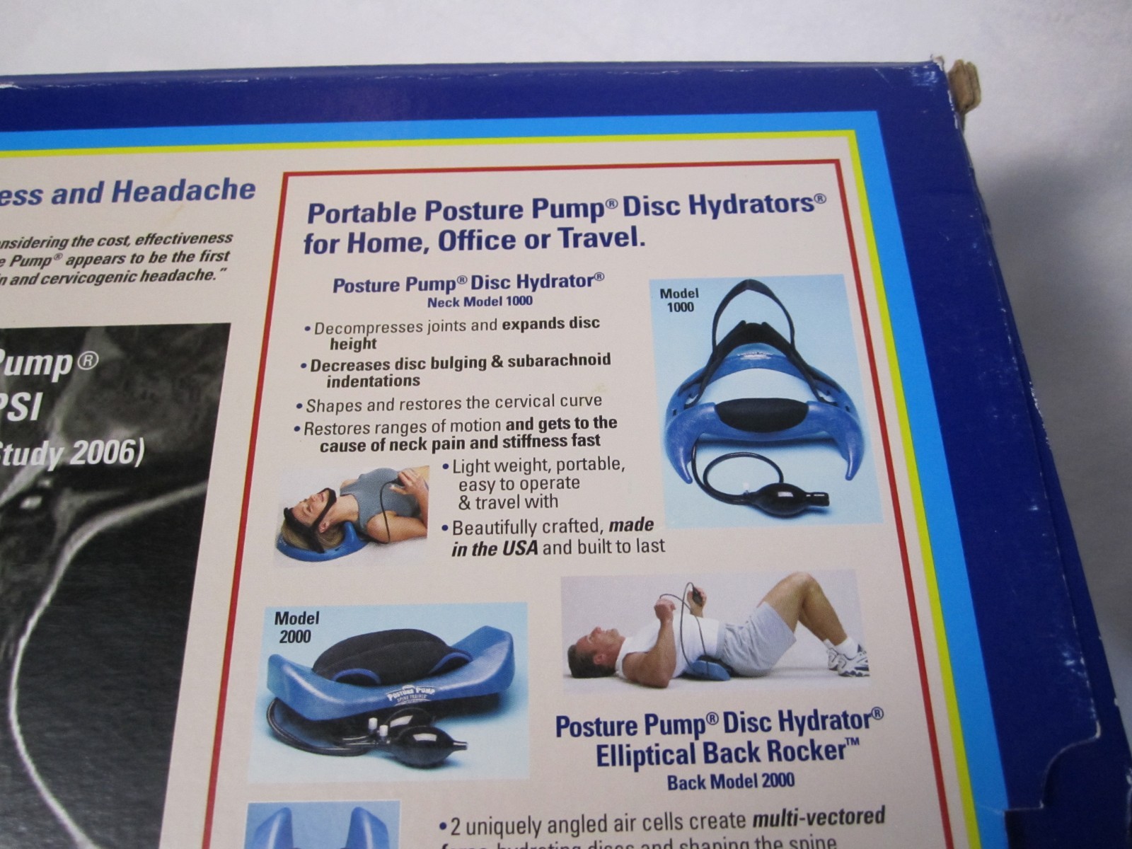 Posture Pump Neck Exerciser – Disc Hydrator – Model 1000