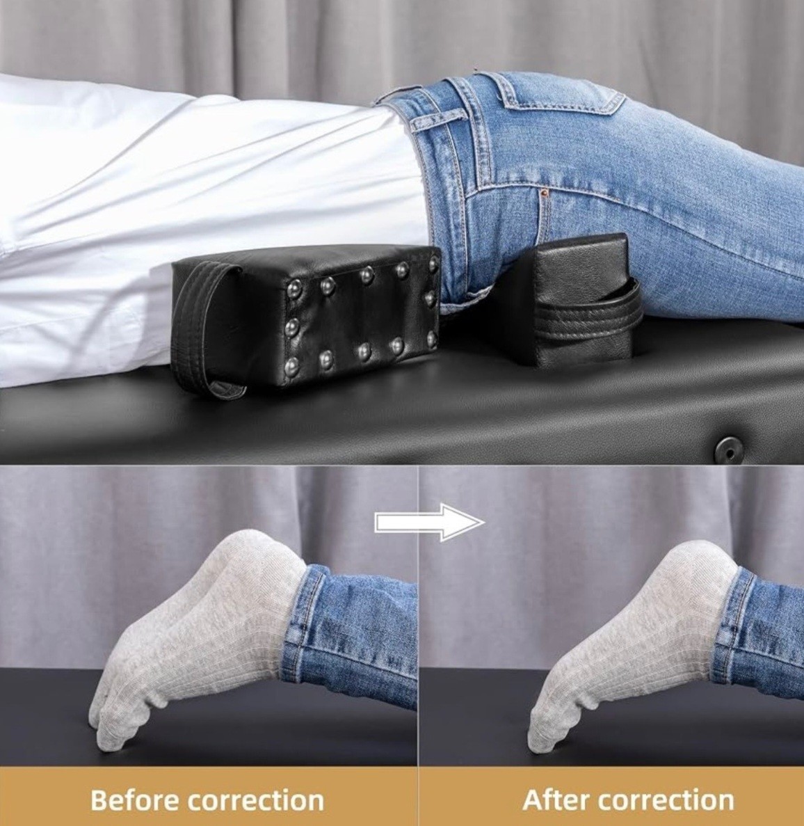 Pelvic Sacral SOT Blocks Pair Black Sciatic Back Hip Pain Support Wedges NOB
