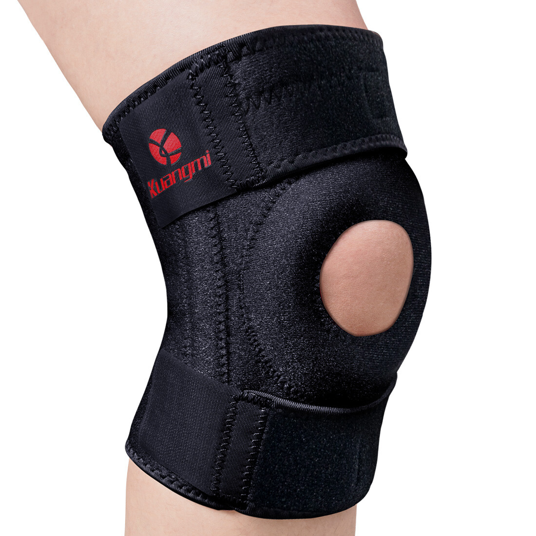 Kuangmi Knee Brace Adjustable Open Patella Strap Support Injury Pain Relief 1Pc