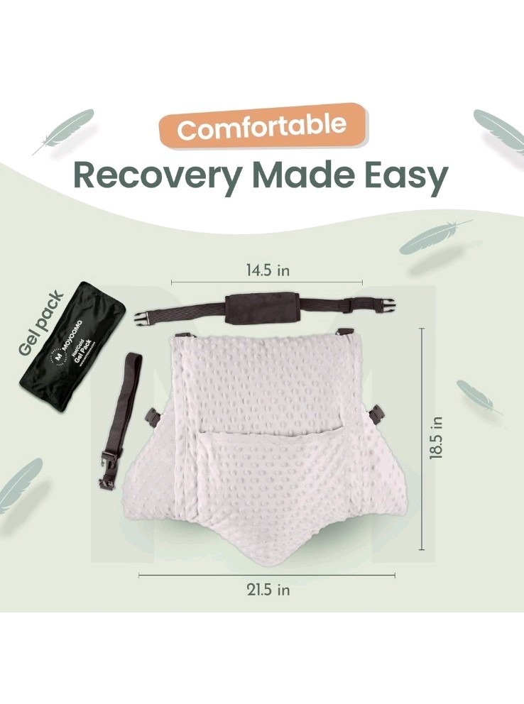Moydomo Star Hysterectomy Recovery Pillow w/ Coldpacks Gray New