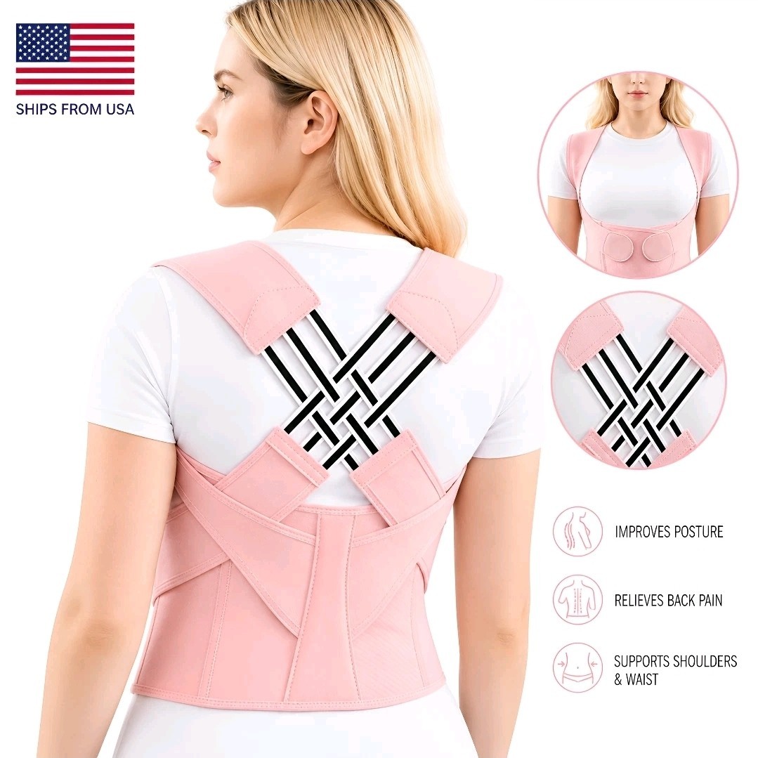 Core Care Posture Corrector Back Brace Wmns M Beige Adjustable Shoulder Support