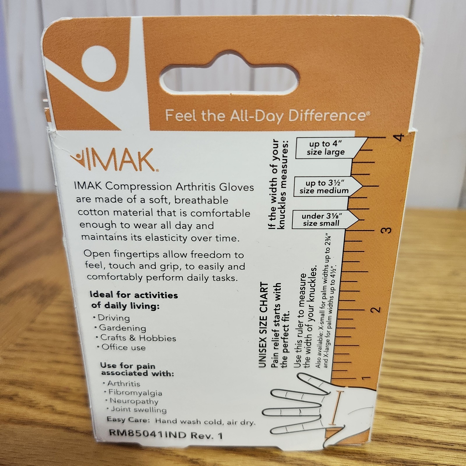 New IMAK Compression Arthritis Gloves Size Small Gray Brownmed A20170