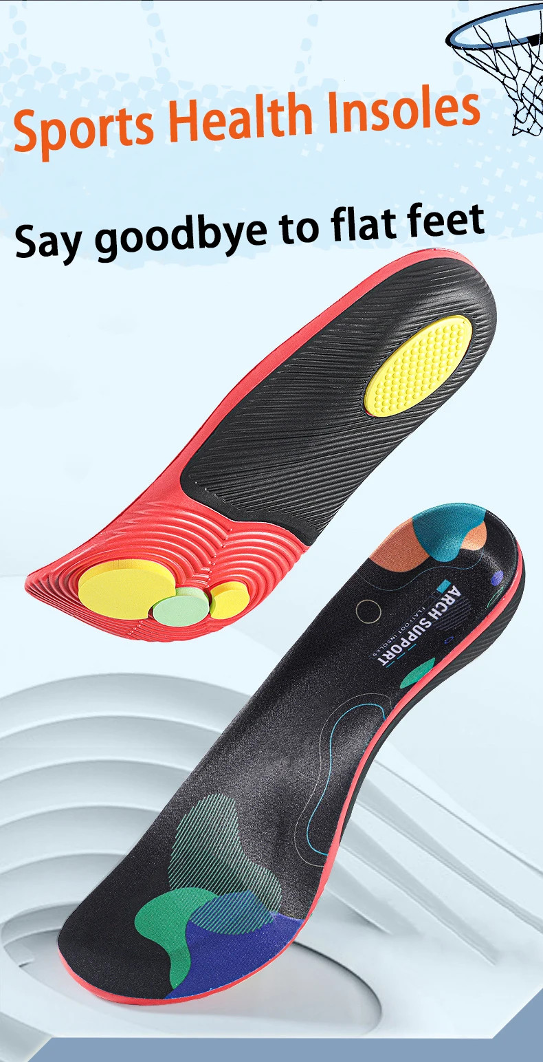 1 pair arch support Plantar fasciitis insoles Soft sole shock-absorbing sports s