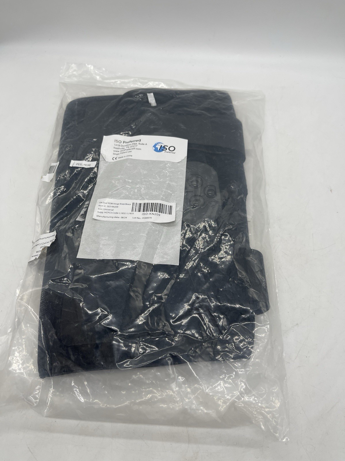 ISO Preferred OA Dual ROM Hinge Knee Brace HCPCS L1832/L1833 (for Right or Left)