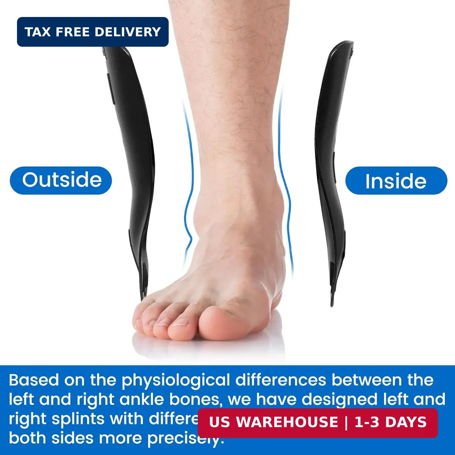 Velpeau Air Gel Foam Ankle Stabilizer Support Brace for Sprained Ankle, Ligament