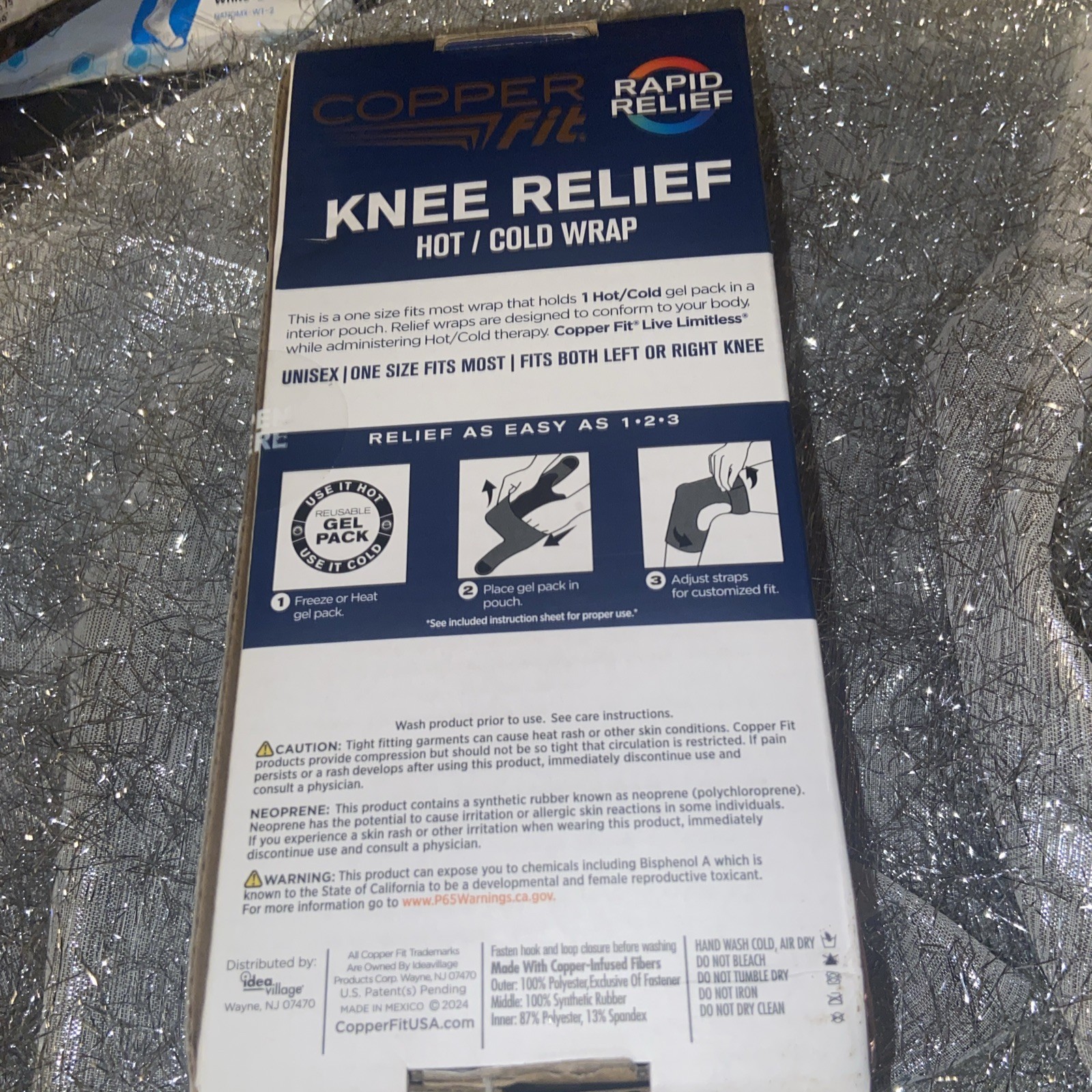 Copper Fit Rapid Relief Knee Hot/Cold Therapy One Size