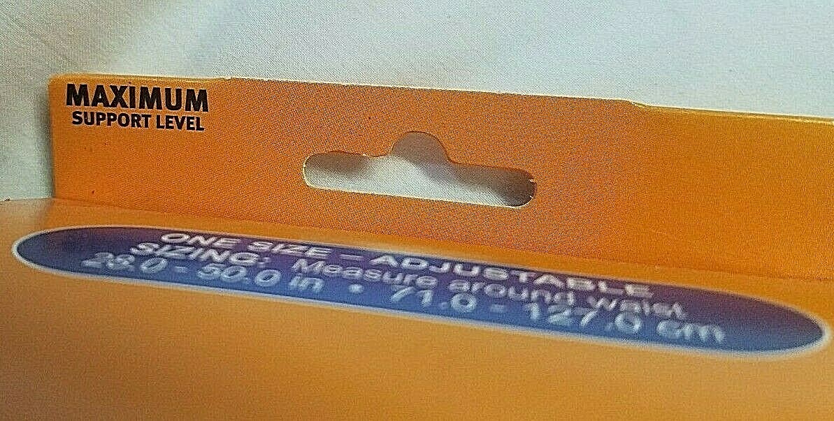 NIB MUELLER ADJUSTABLE BACK BRACE 6711 MAXIUMUM SUPPORT ONE SIZE FITS MEN/WOMEN