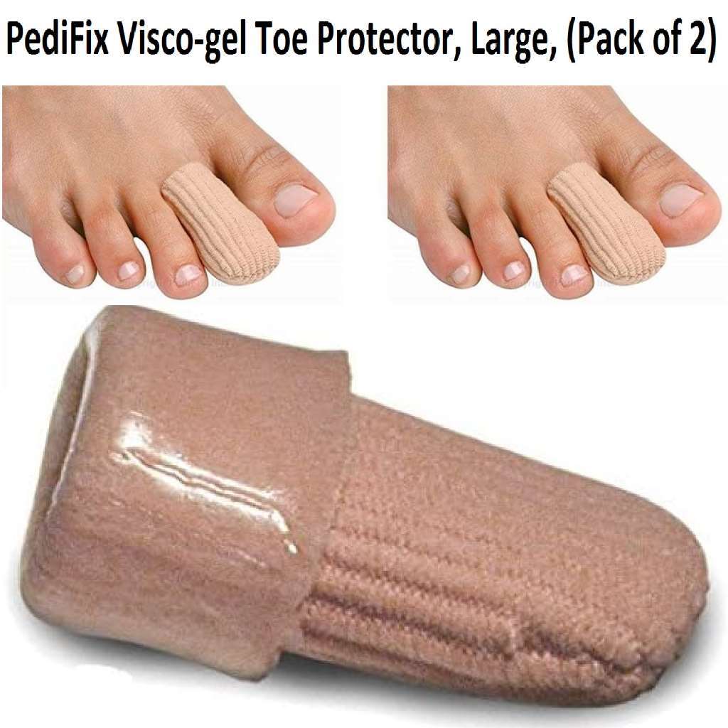 PediFix Pack of 2 Visco-gel Toe Protector, Large Washable