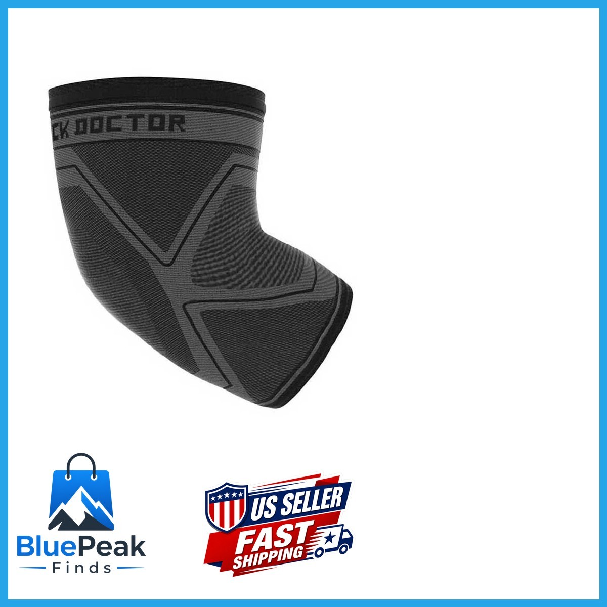 Shock Doctor 2026 Comp Knit Elbw Slv Gry/blk A/XL, Black/Grey, X-Large