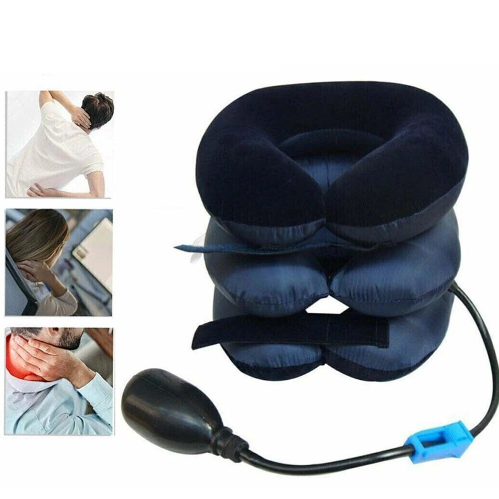 Cervical Neck Traction Device Collar Brace Support Pain Relief Inflatable Adjust