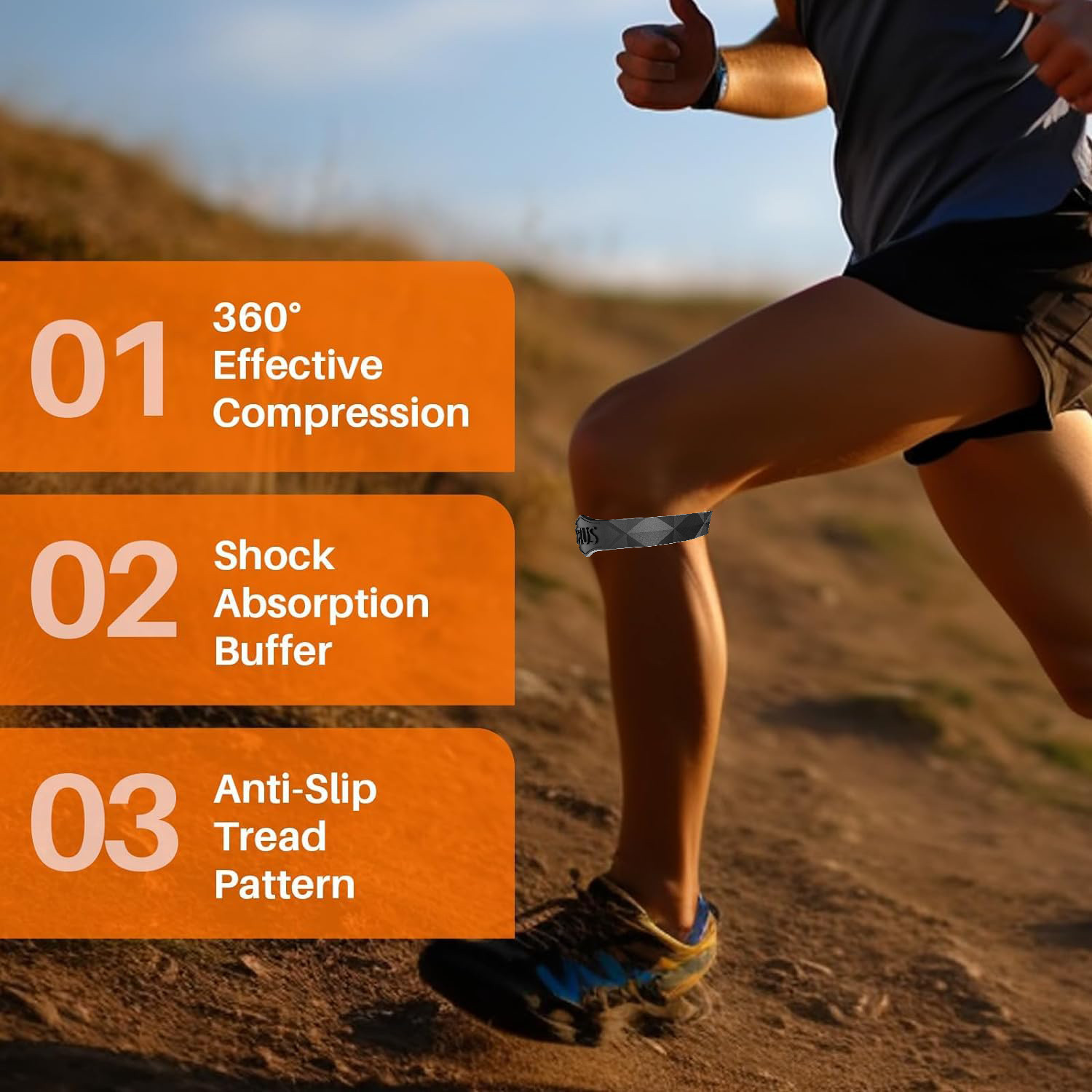 Knee Strap Patella Support Pain Relief Stabilizer Tendonitis Jumpers Running