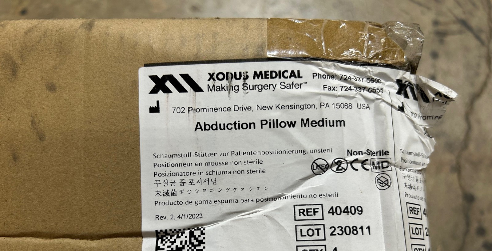 Xodus Abduction Pillow Medium 40409 Medical purple recovery Hip Positioning