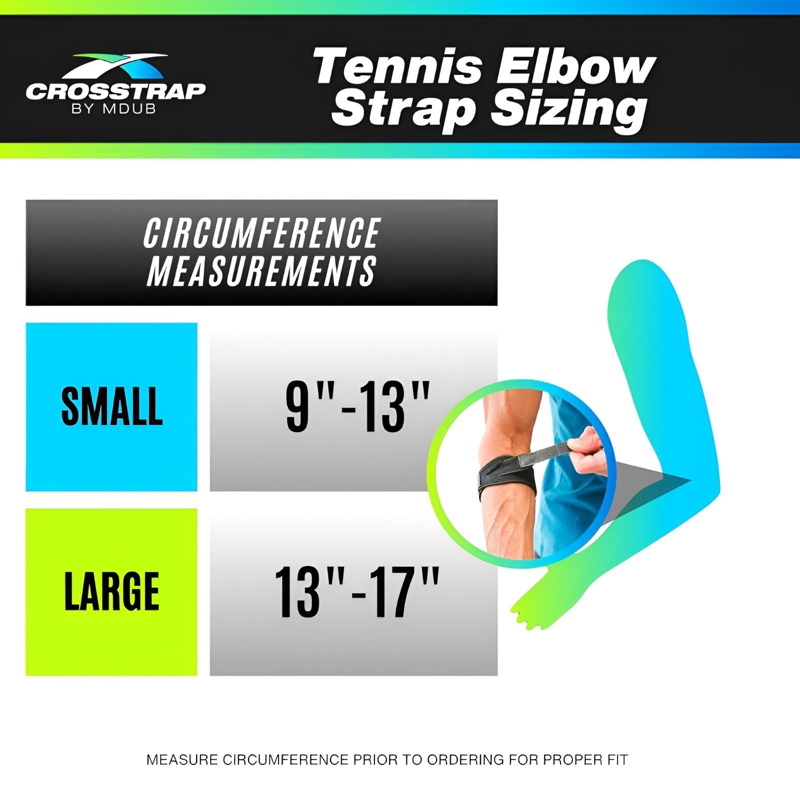 Tennis Elbow Brace Large Counterforce Strap for Men & Women Pain Relief