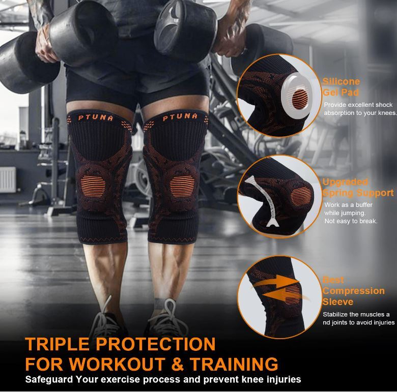Ptuna Compression Knee Sleeve W/ Patella Gel Pad