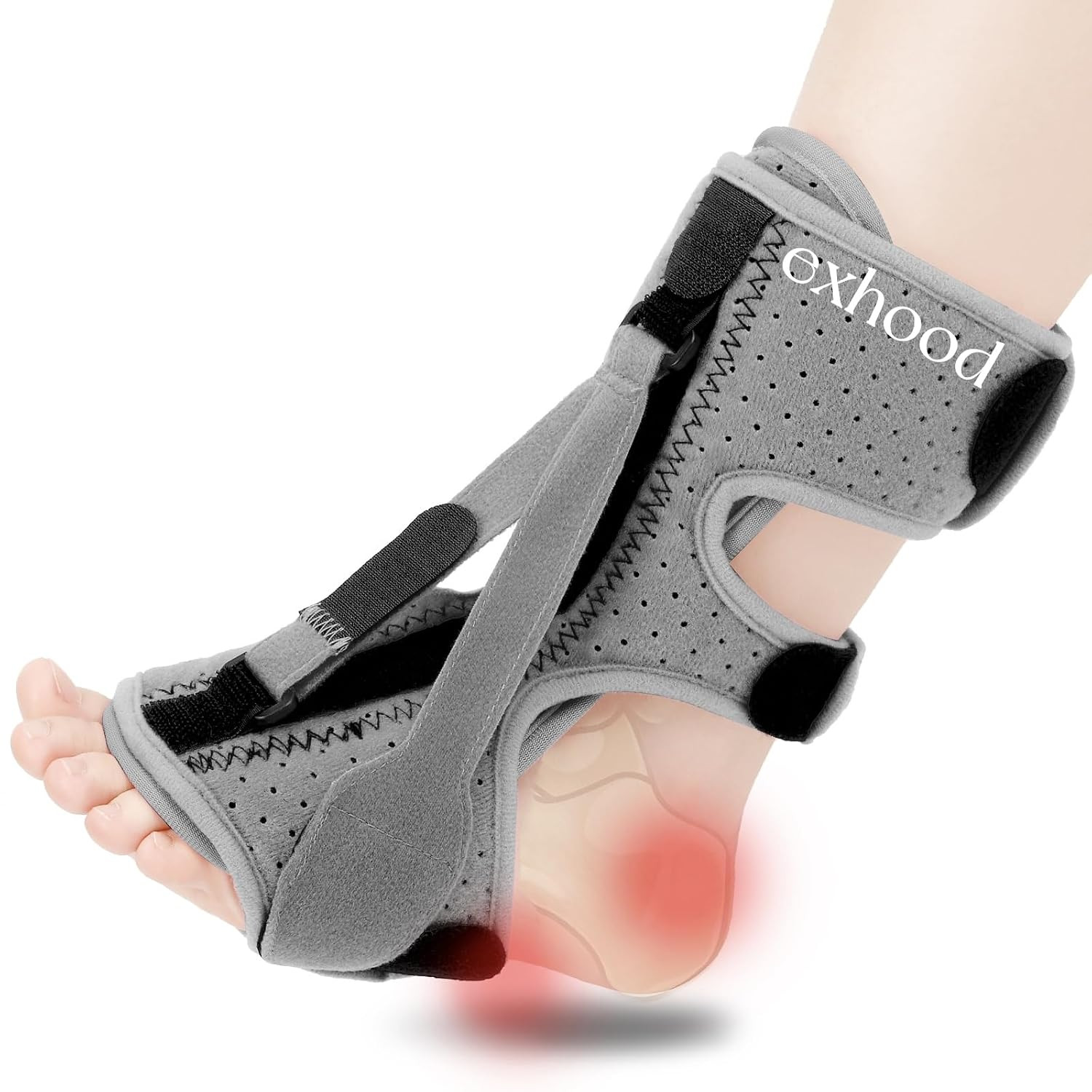 Upgraded Plantar Fasciitis Night Splint, 3 Adjustable Straps Plantar Fasciitis R