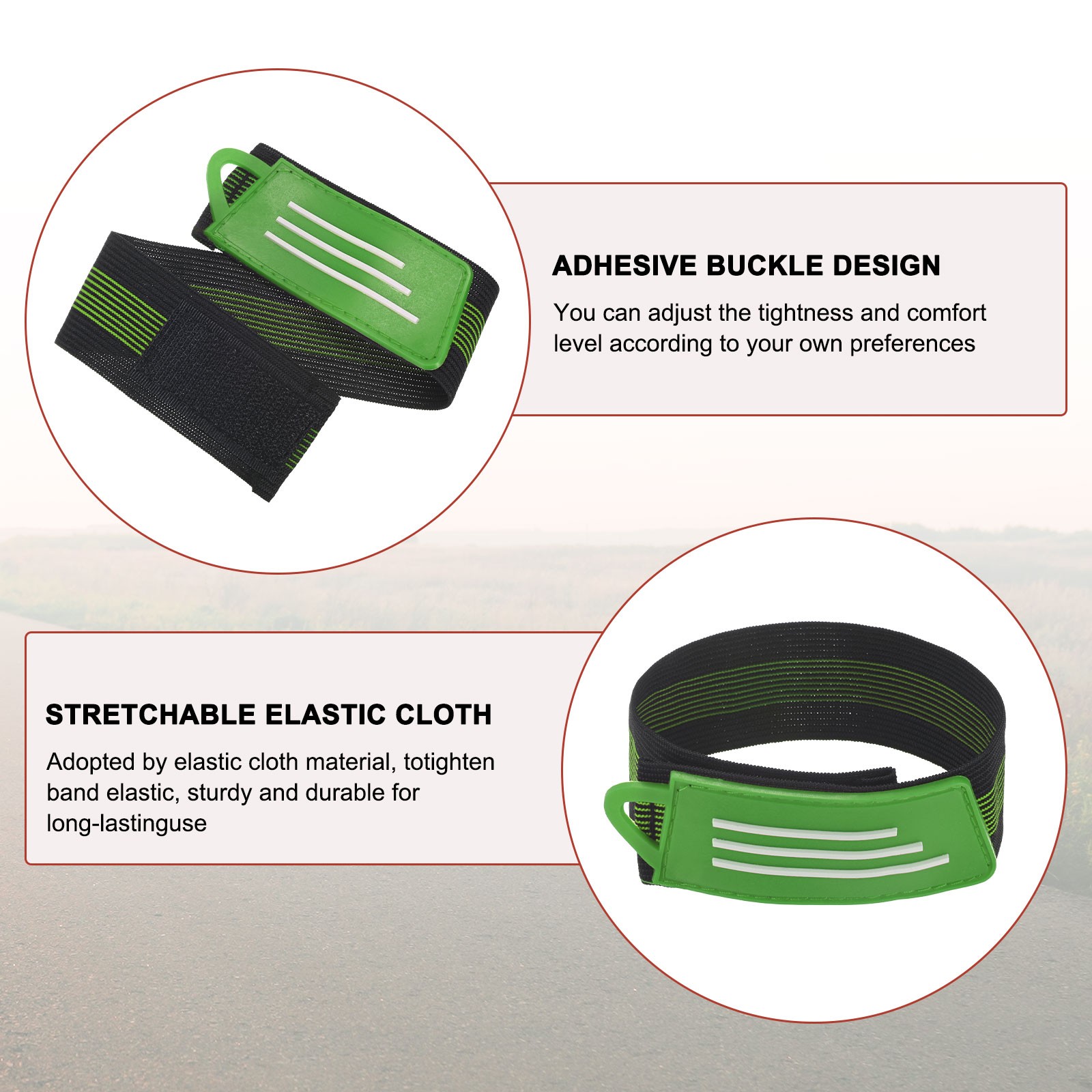 Bike Leg Band [2PCS] – Green Cycling Safety Bands
