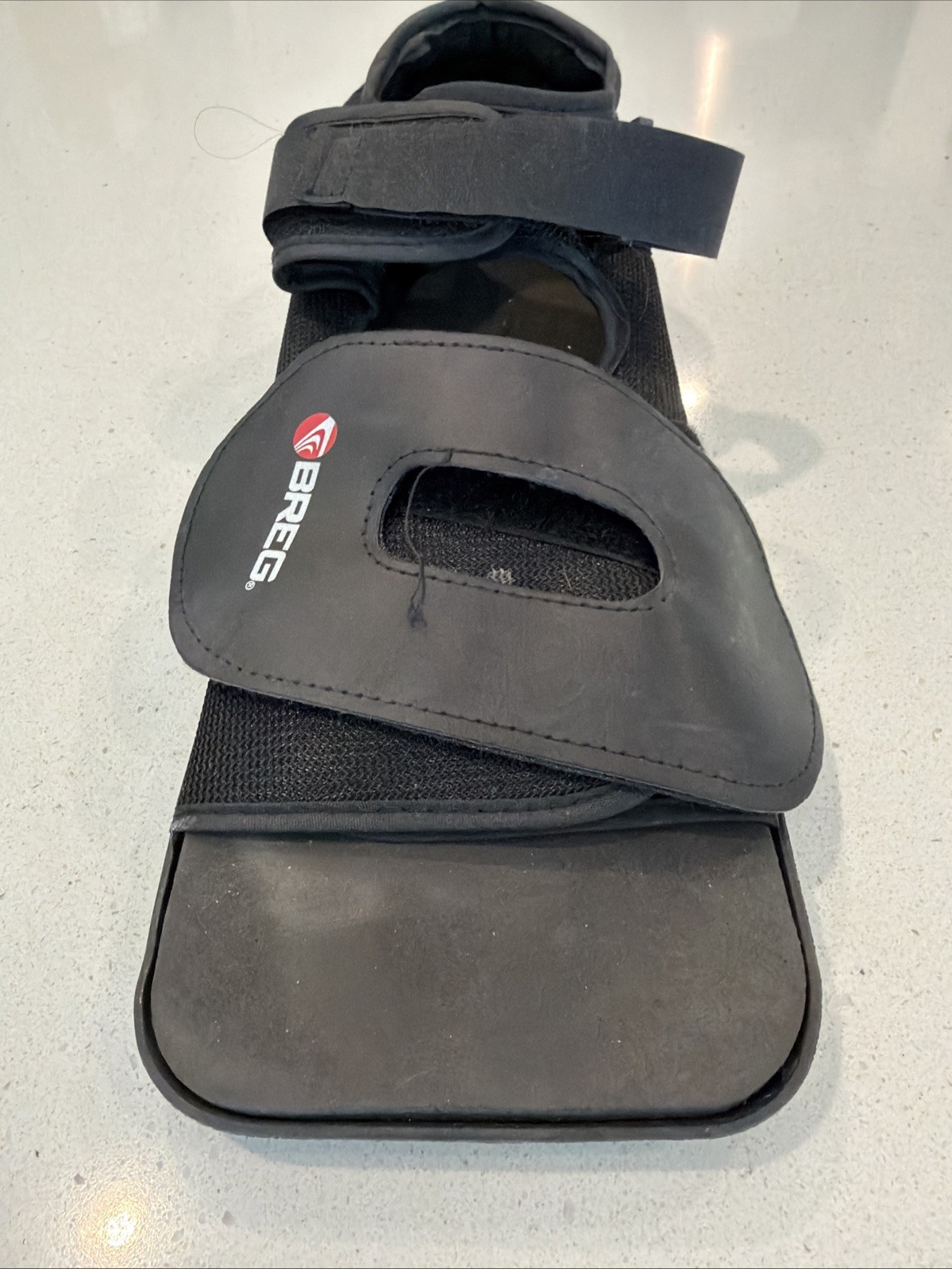 Breg Square Toe Post-Op Foot Brace Shoe Adjustable Black Adult Large 12”Length
