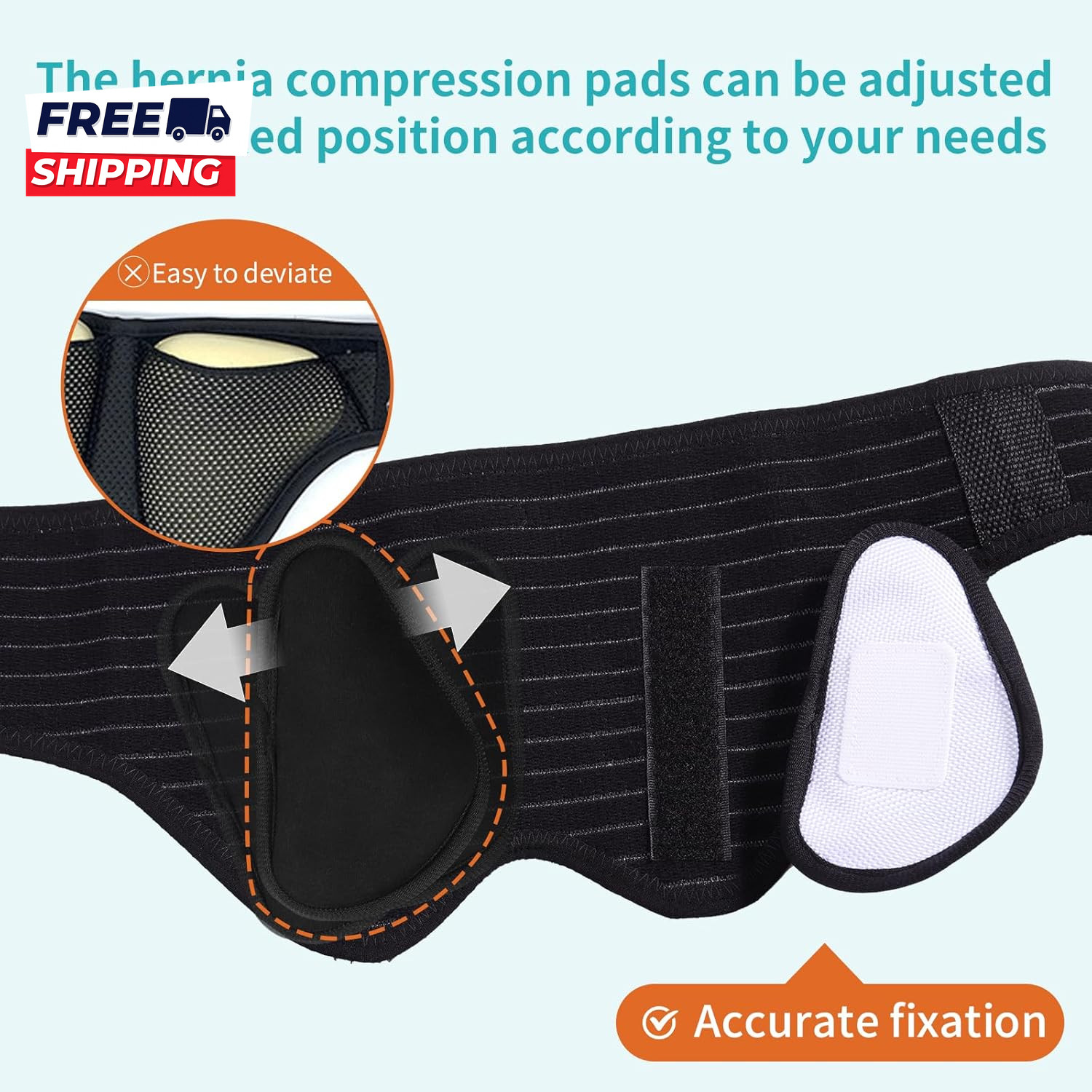 Hernia Belts for Men Adjustable Inguinal Hernia Support Belt for Men & Women
