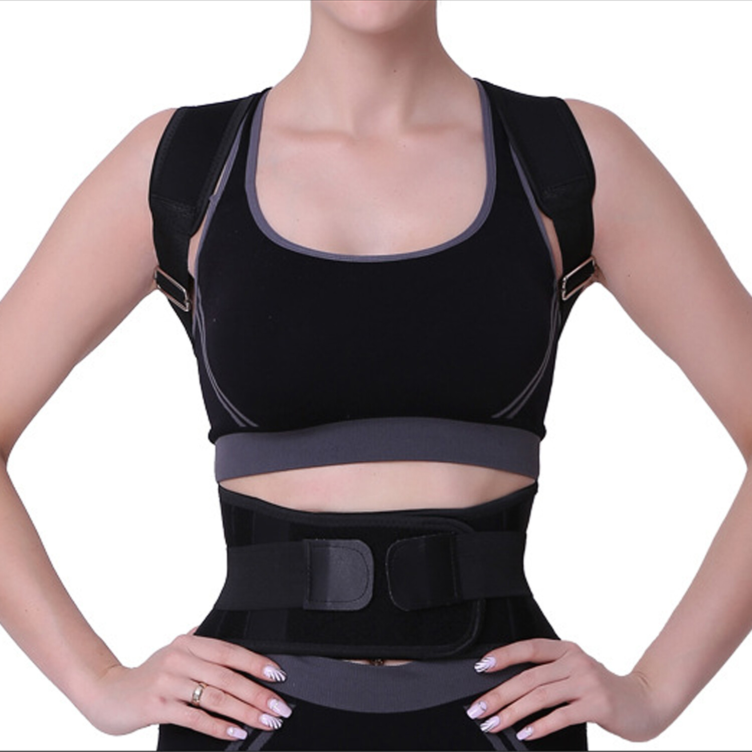 US Posture Corrector Support Magnetic Back Shoulder Brace Belt For Men Women hot