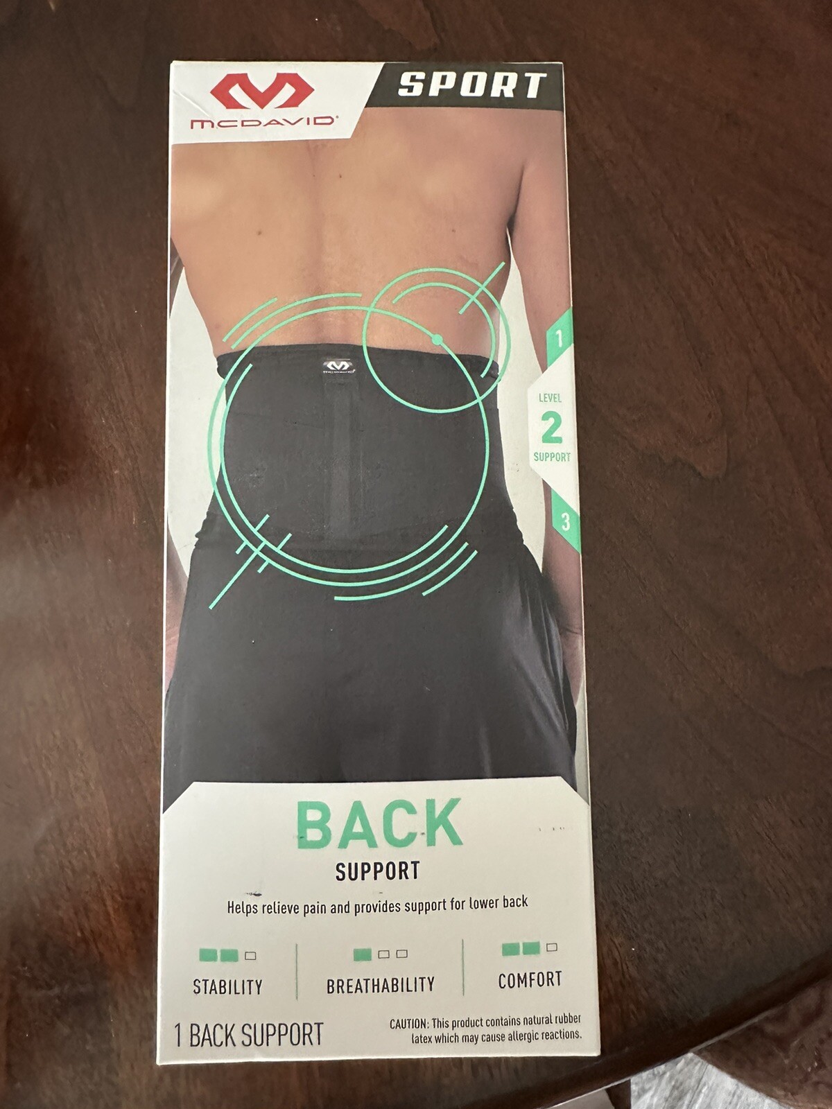 McDavid Sport Compression Back Support Wrap Sz L/XL Black Level 2 NEW