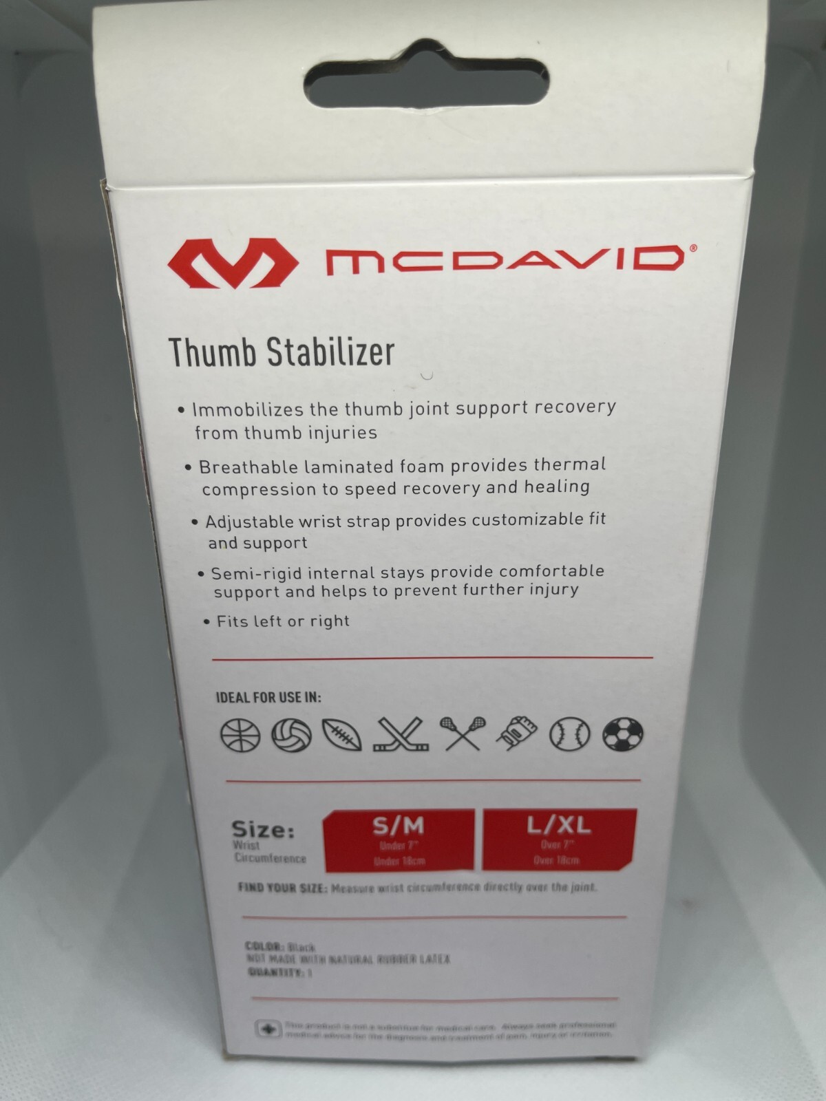 Mcdavid Sport Thumb Stabilizer Level Two Support Size | L/XL