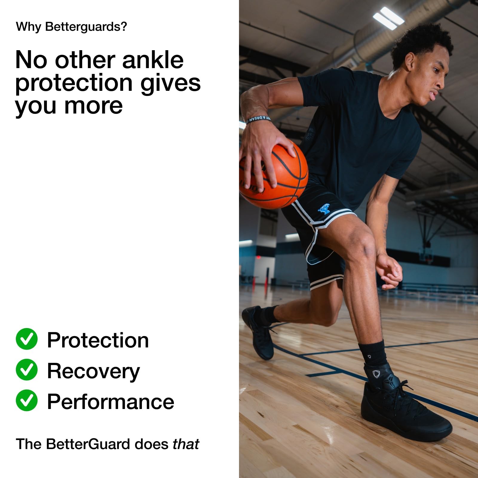 BetterGuards Lite Ankle Brace – Lightweight Sports Ankle Support for Men & Wo…