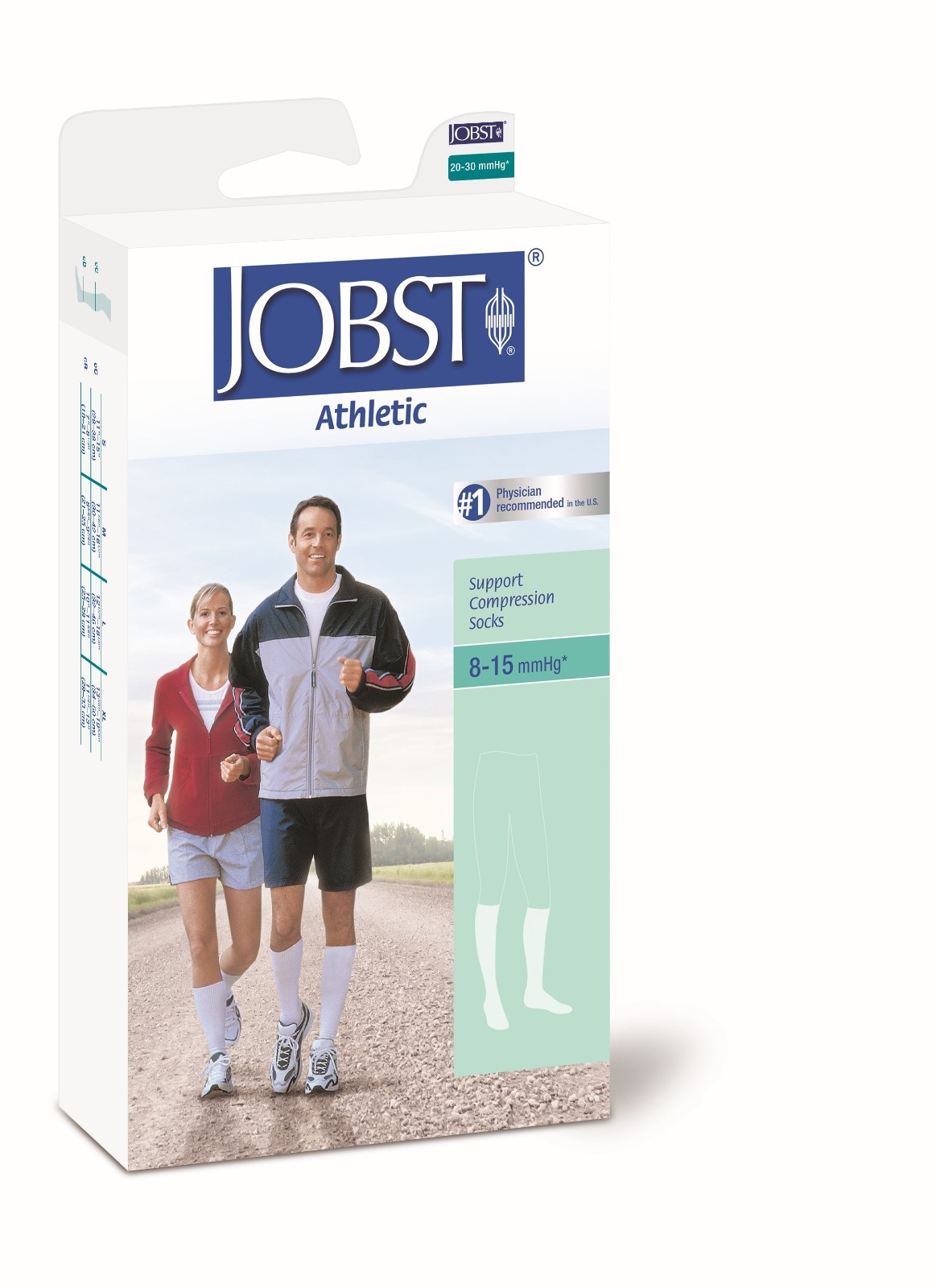 Jobst Compression Athletic Socks 8-15 mmHg Knee Sports Unisex Supports Therapy