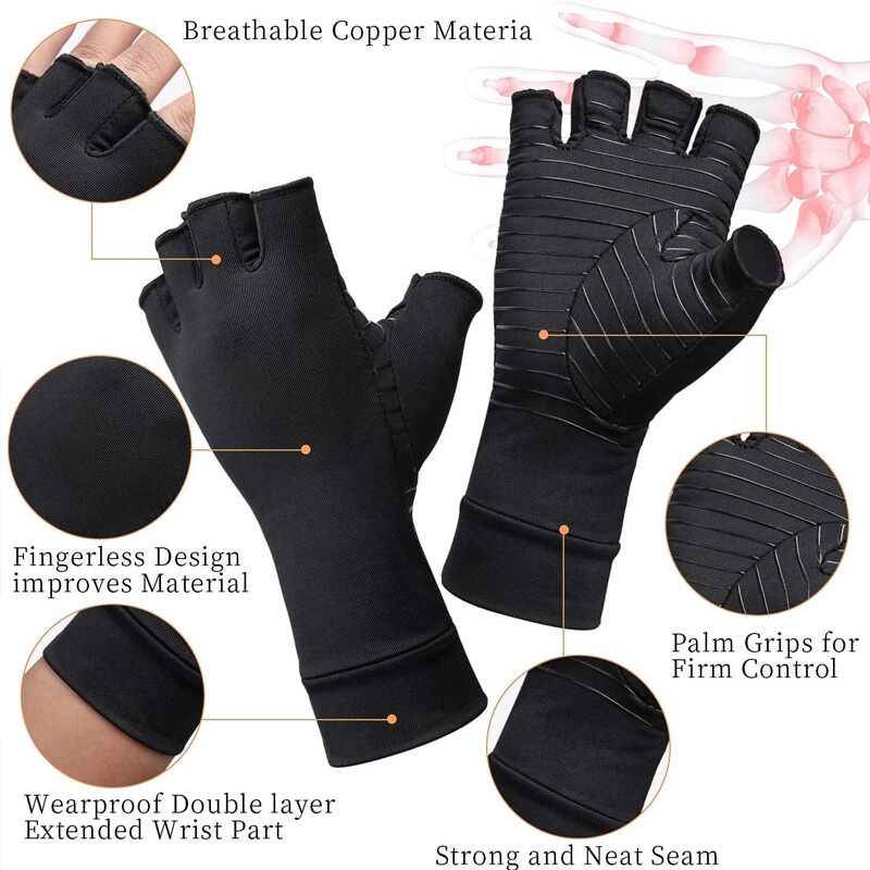 Cooper Anti Arthritis Gloves Wrist Hand Health Compression Therapy Rheumatoid