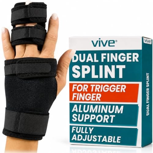 Trigger Finger Splint Brace – Adjustable Hand Wrist Support Black One Size