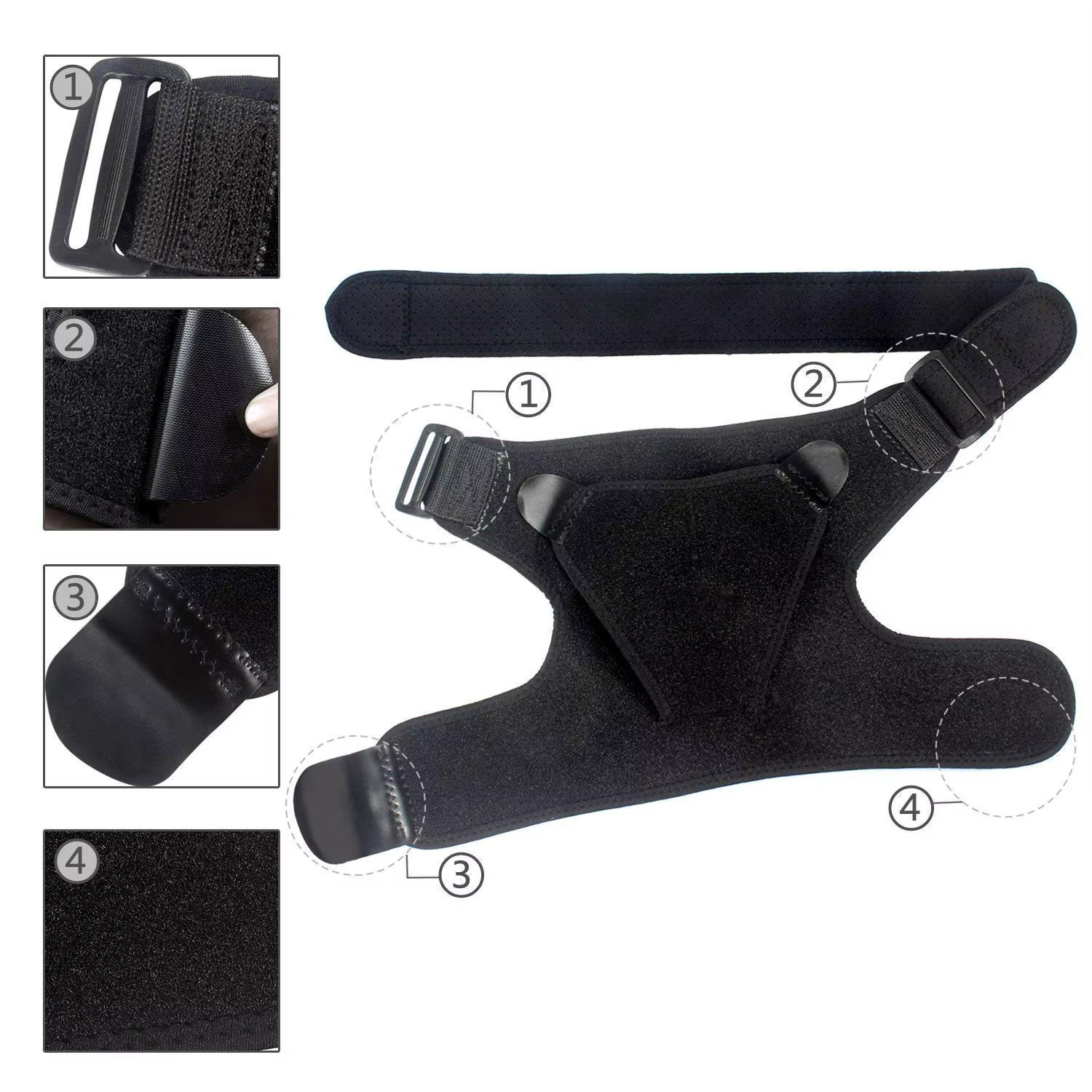 Shoulder Brace Support Compression Sleeve Torn Rotator Cuff Relief AC Joint Pain