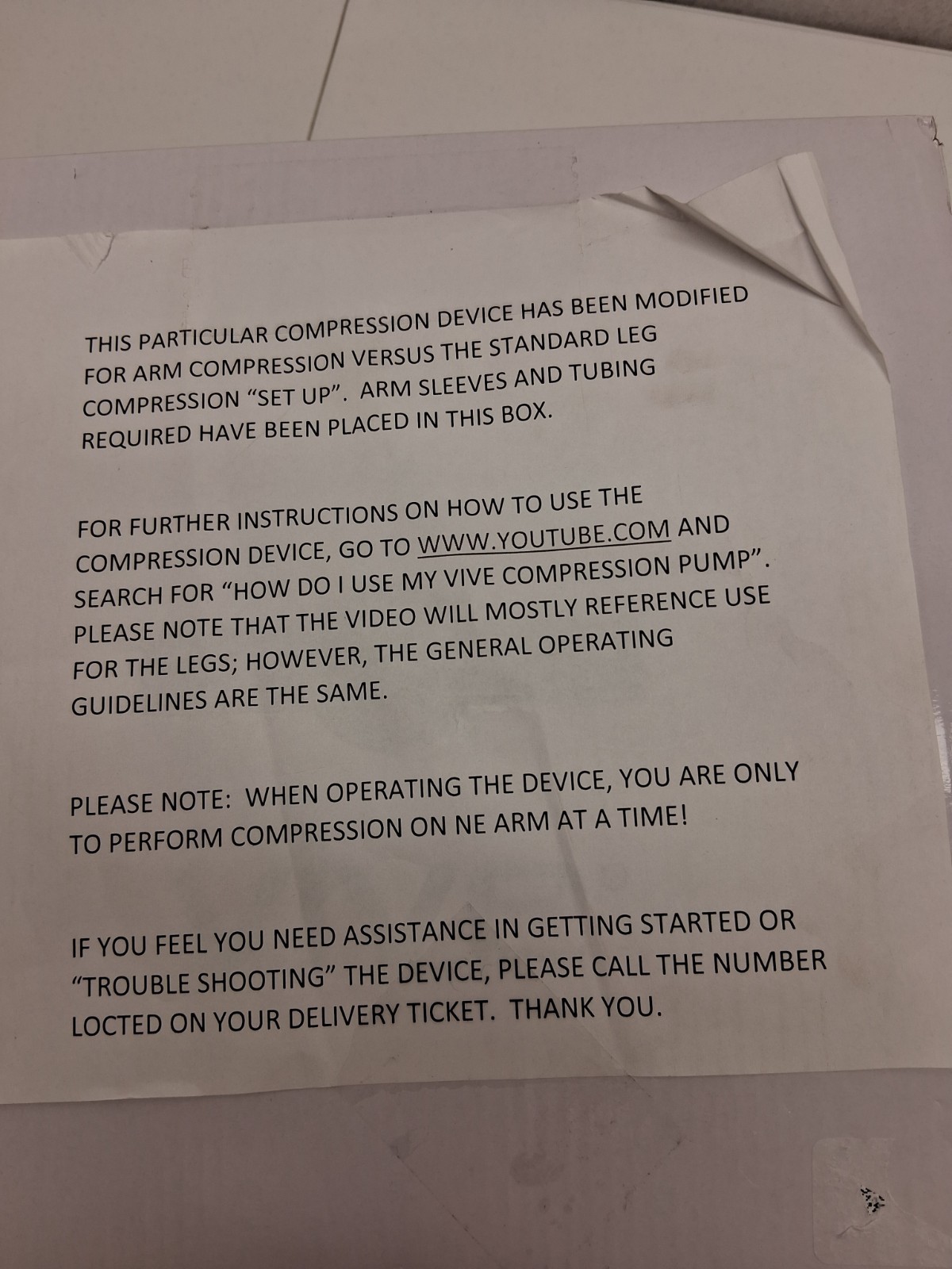 Vive *ARM* Compression System RHB1019 PLEASE SEE PICS AND DESCRIPTION
