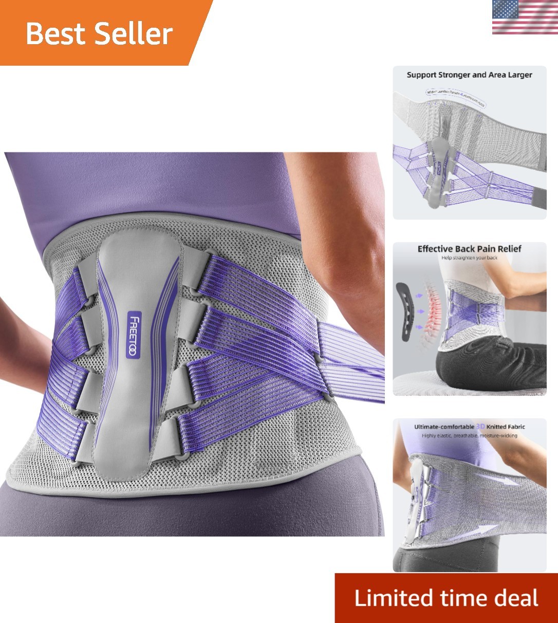 Breathable Lumbar Support Belt for Herniated Disc & Sciatica – Comfortable Fit
