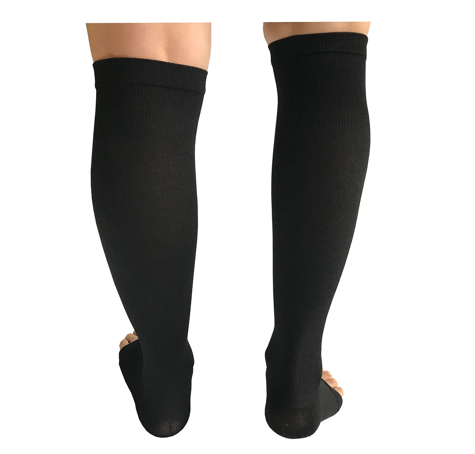 3Pairs Toeless Open Toe 15-20mmHg Compression Socks for Men Women Support Kne…