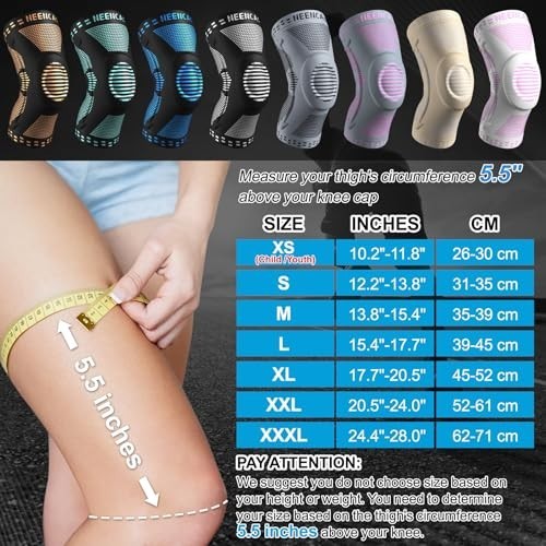 Knee Brace for Pain Relief with Patella Pad Side Stabilizers Compression Sleeve