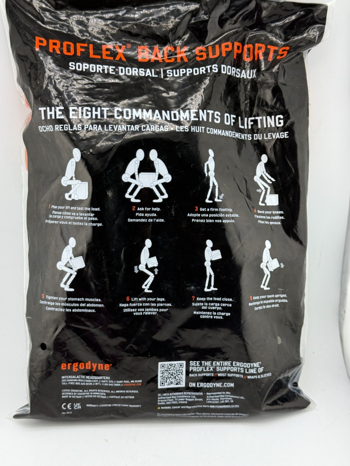 – 11103 ProFlex 1600 Back Support Brace 9″ Extended Support High Cut Front Fo…