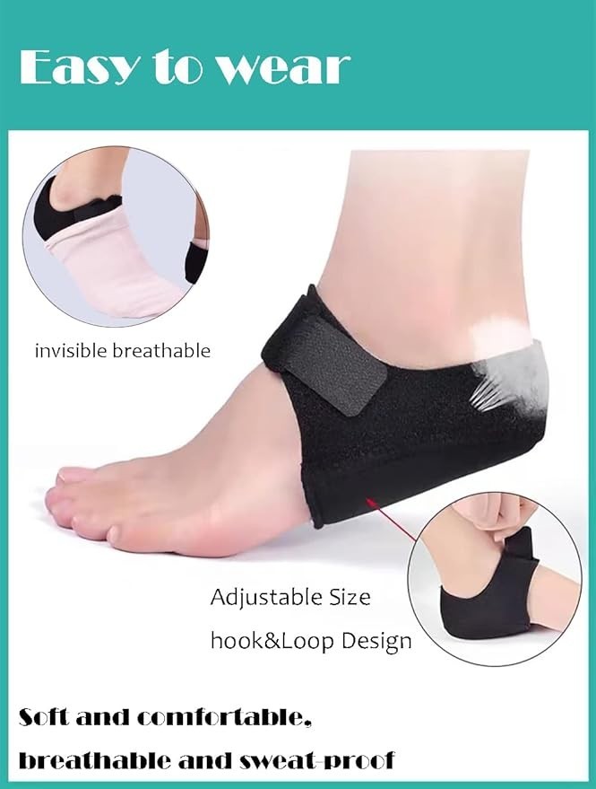 Plantar Fasciitis Relief Heel Cups for Foot Pain Relief Elastic Gel Pads Gifts