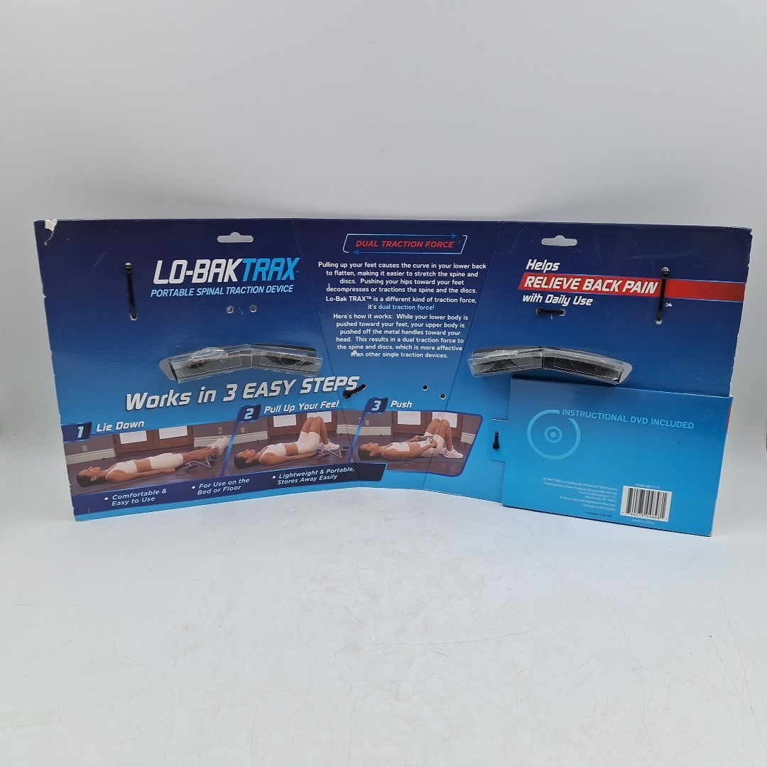 Lo-Bak Trax Portable Spinal Traction Device w/ Instructional DVD AS SEEN ON TV