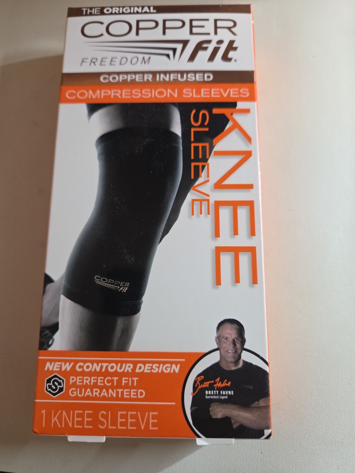 Copper Fit Freedom Black Compression Knee Sleeve XL