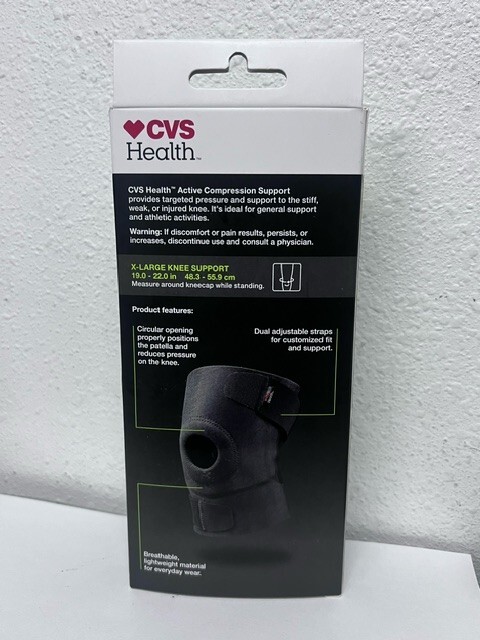 CVS Health Active Compression Knee Support Breathable Material Size XL