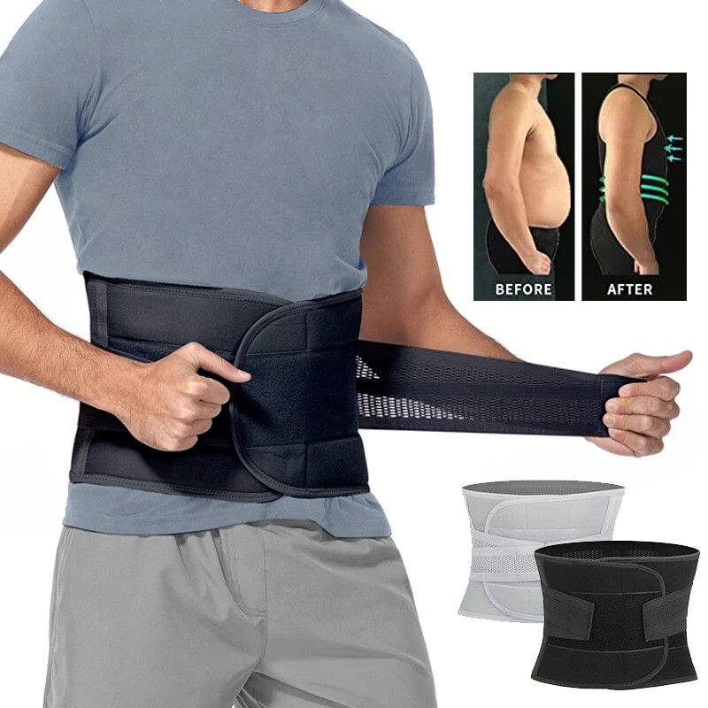 Women Men Waist Trainer Band Lumbar Support Belt For Lower Back Pain Relif US