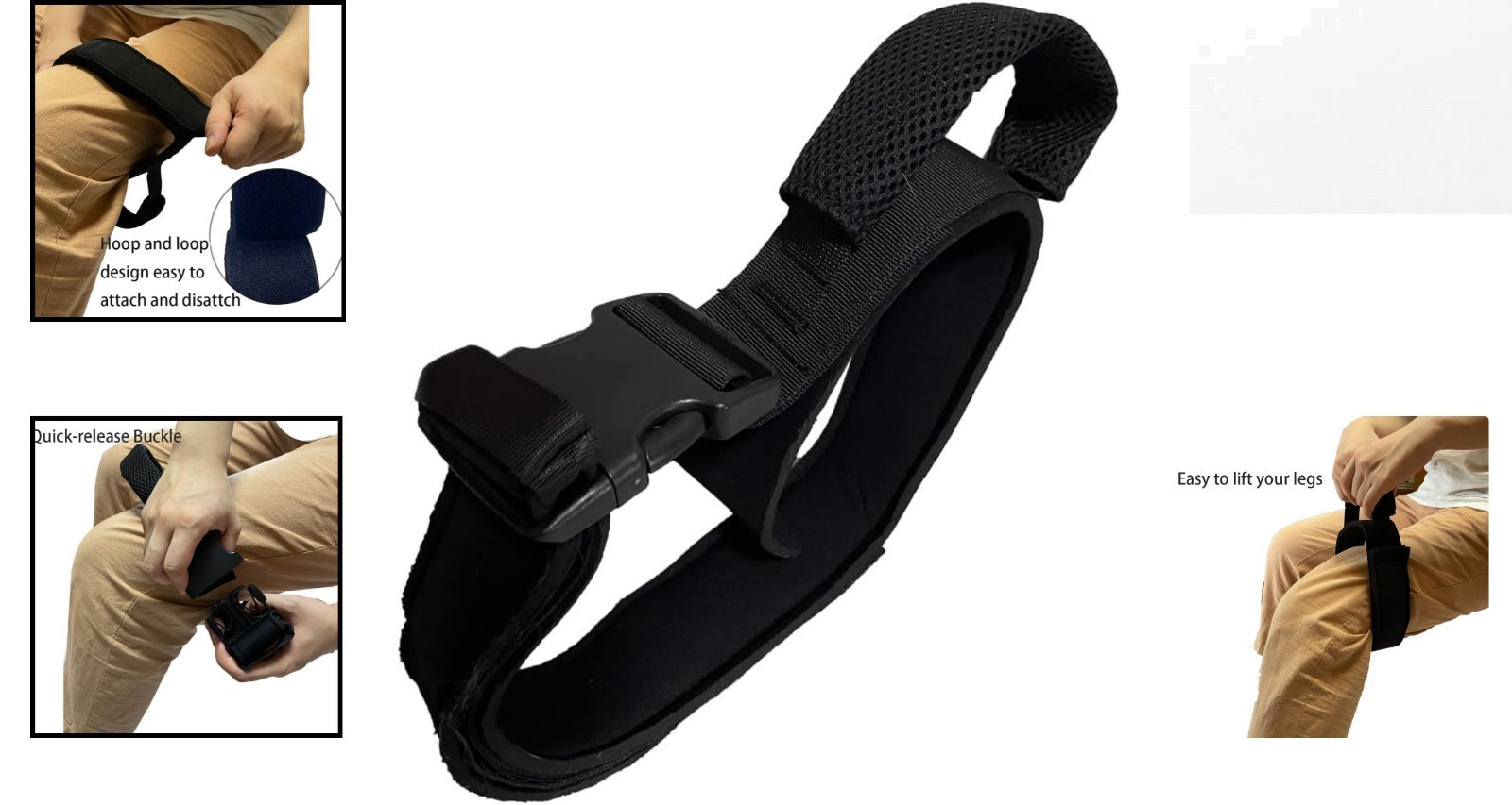 Breathable Polyester Leg Lifting Strap with Soft Grip – Ideal for Recovery