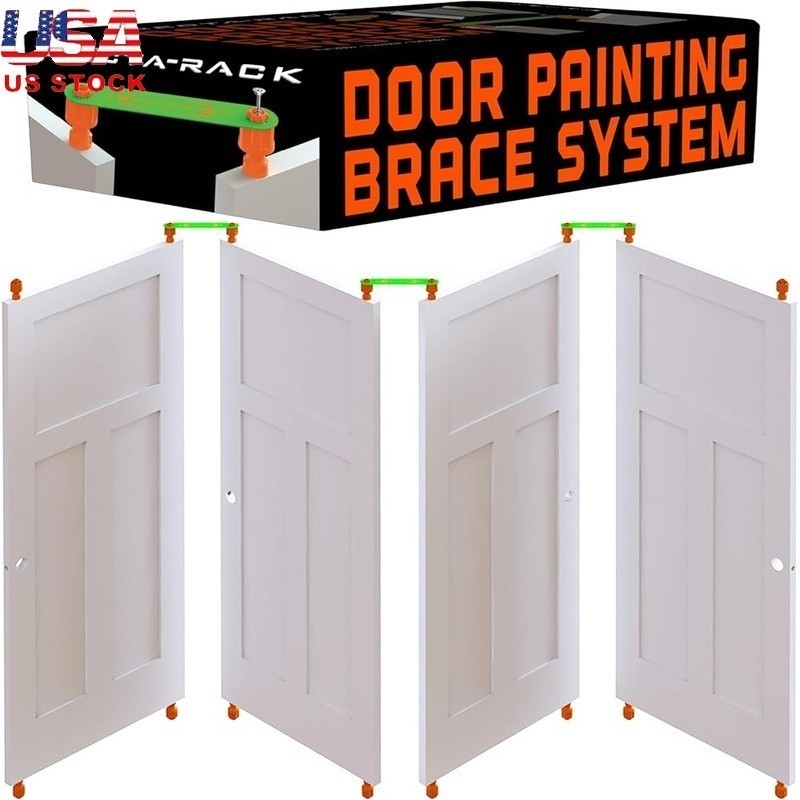 Door Painting Brace System Adjustable Easy Setup Vertical Horizontal Support New
