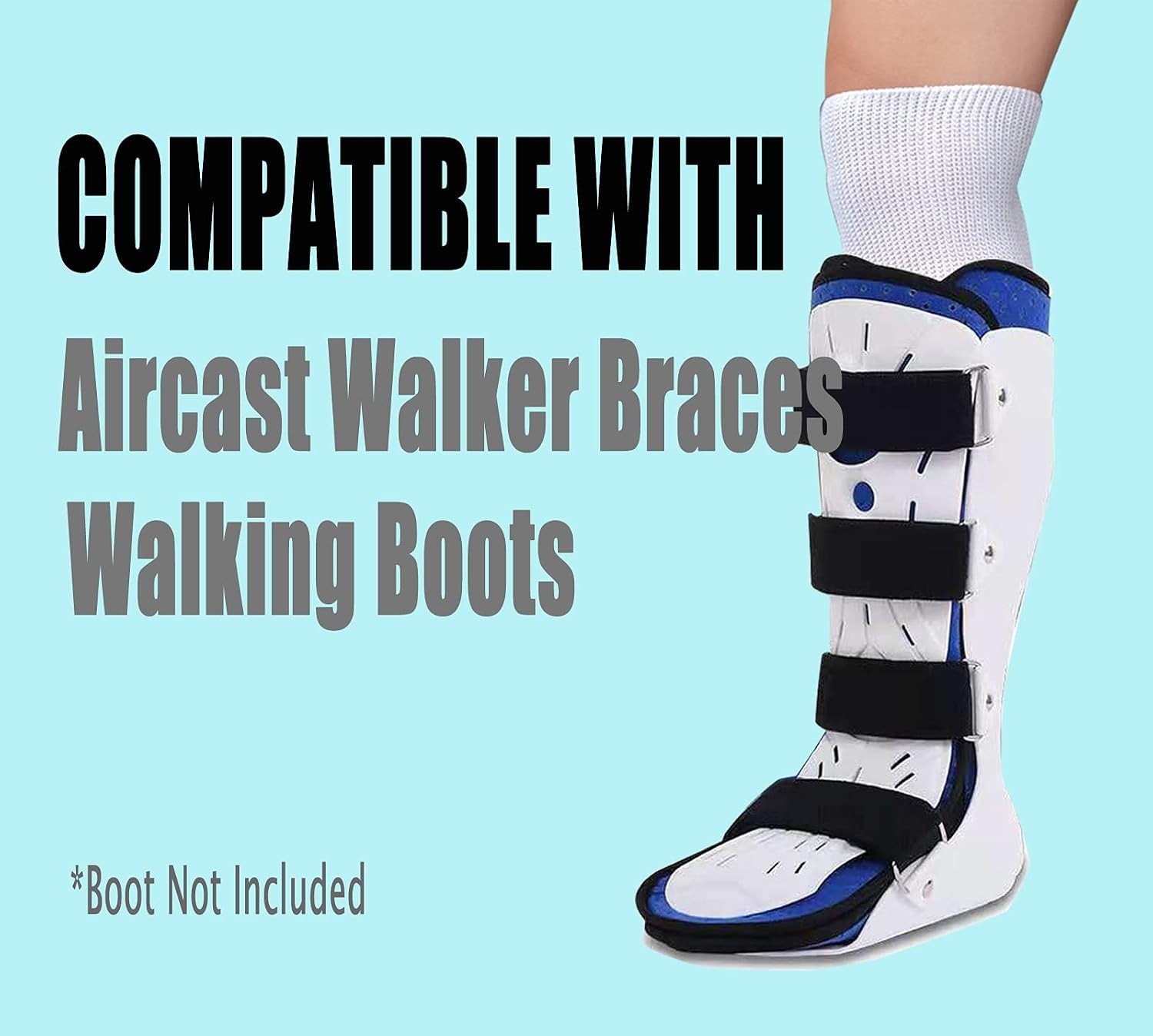 Replacement Socks for Air Cast Walking Boot – 2 Pairs Orthopedic Liners