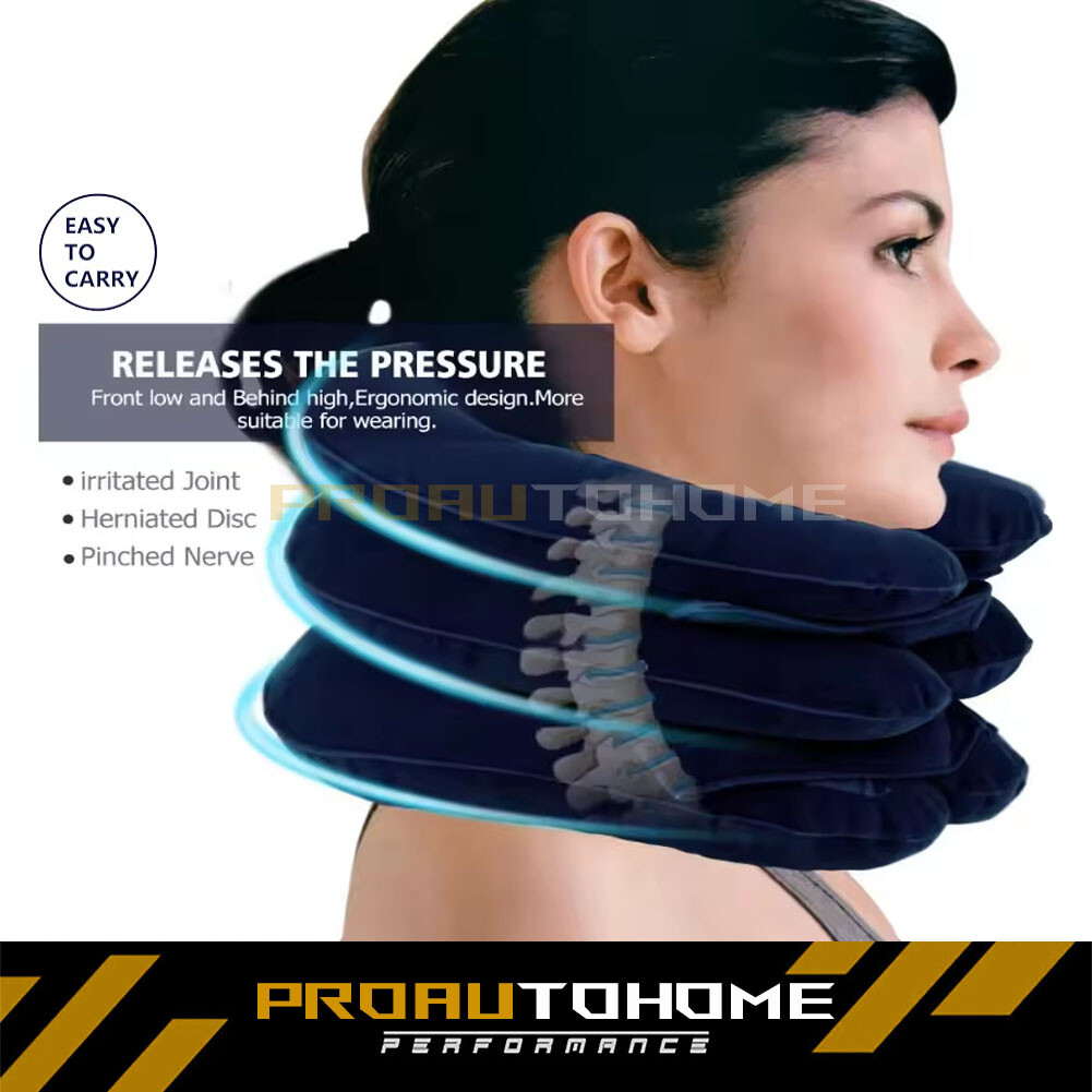 Cervical Neck Traction Device Inflatable & Adjustable Neck Stretcher Neck US HOT