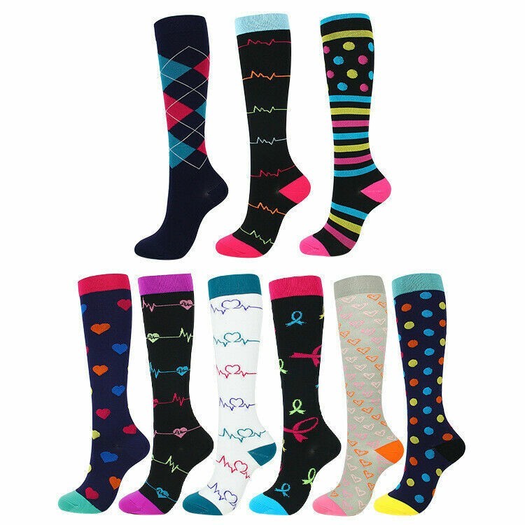 1Pair Mens Womens Sports Compression Calf Running Stockings Medical Support