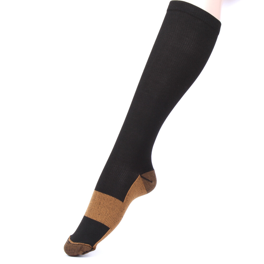 10 Pairs Copper Compression Socks 20-30mmHg Graduated Support Mens Womens S-XXL