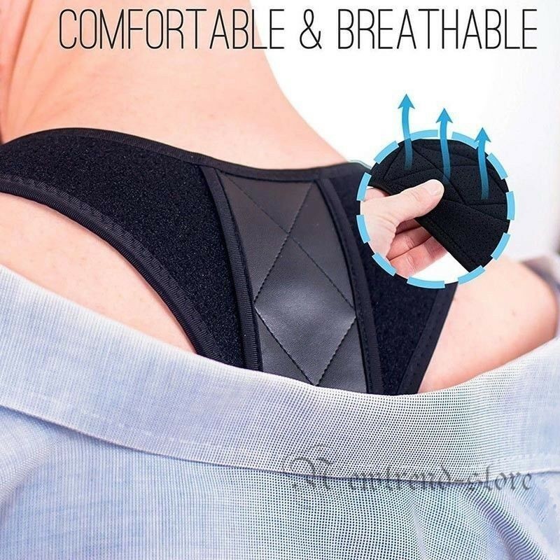 Adjustable Posture Corrector Brace for Men – Universal Fit Upper Back, Shoulder